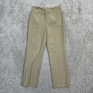 Ralph Lauren Dress Pants Womens 6 Tan High Rise Straight Leg Side Zip